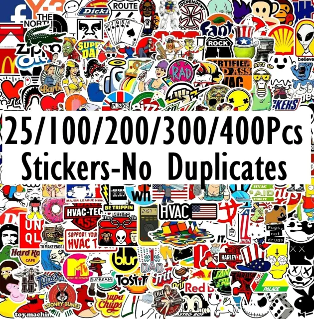 25/100/200/300/400 Skateboard Stickers Bomb Vinyl Laptop Luggage Decals Kid Dope