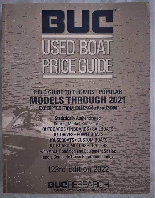 BUC USED BOAT Price Guide 123rd Edition S/C VG Most Models Through 2021
