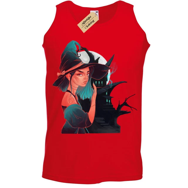 Strega Bambina T-Shirt Haunted Casa Halloween Canotta Uomo