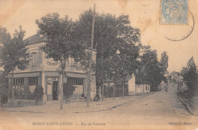 CPA 94 BOISSY SAINT LEGER / RUE DE VALENTON / rare shot
