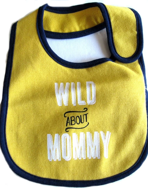Carter's Baby Boys wild About Mom bib Waterproof yellow Navy