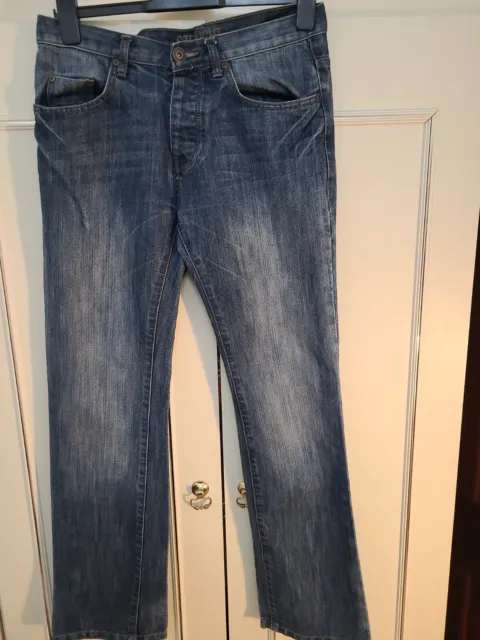 Jeans denim & Co da uomo blu skinny denim | W32 L32 | mosca con bottoni Primark