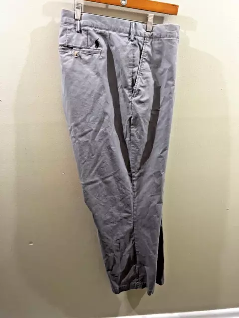 POLO RALPH LAUREN Pants Mens 52BX33 GRAY Chino Stretch Classic Fit ...