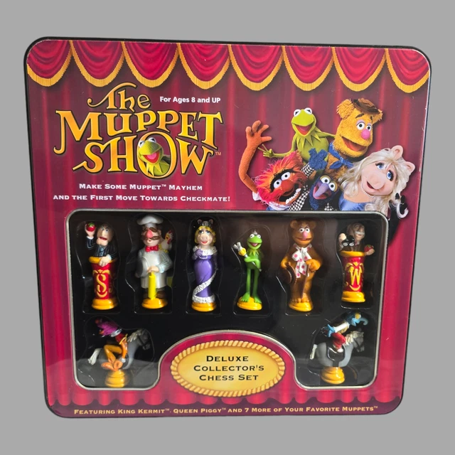Muppet Chess THE MUPPET SHOW Deluxe Collector's Chess Set Complete in Tin Kermit ...