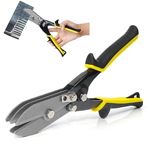 5-Blade Hand Crimper Sheet Metal Tools for 24-28 Gauge Duct Downspout Stove Pipe