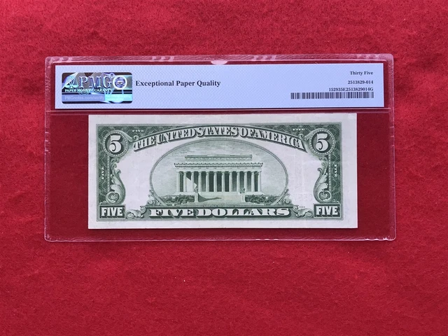 FR-1529 KEY 1928 D Series $5 Red Seal US Legal Tender Note *PMG 35 EPQ CHOICE VF 2