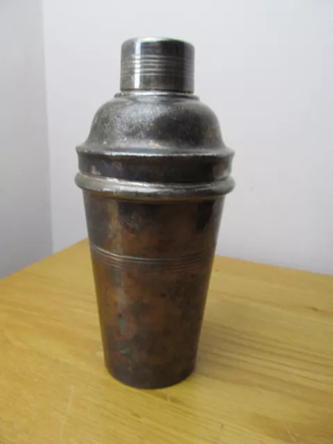 Antique / Vintage Bonzer 18 Art Deco Style Silver Plated Cocktail Shaker