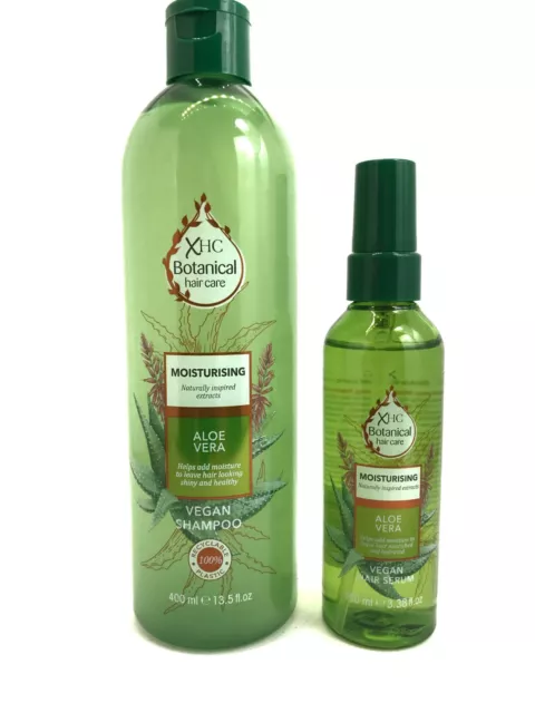 Xhc Botanical Aloe Vera Moisturising Shampoo +  Hydrating Hair Serum Vegan