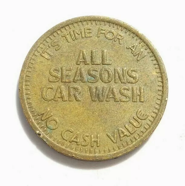 Vintage All Seasons Car Wash Carrollton Texas Token