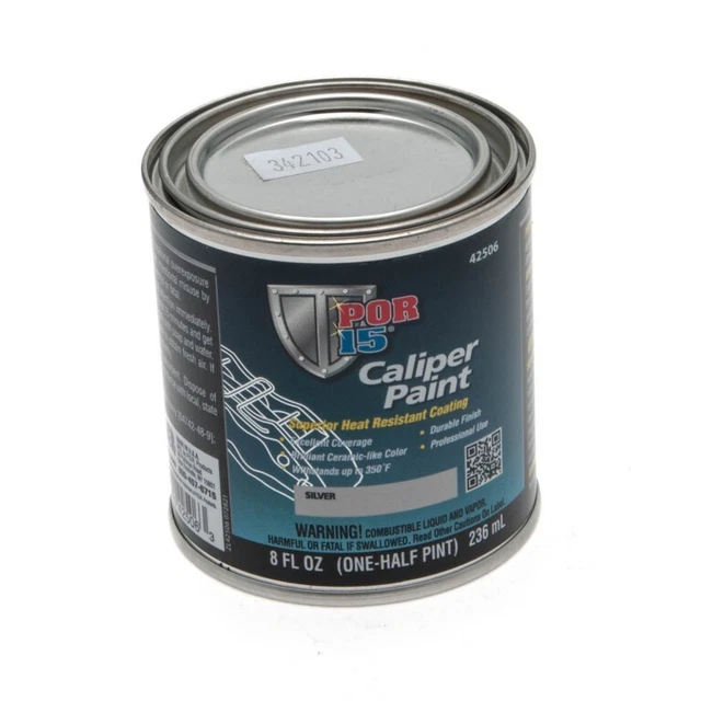 Nuova Vernice Pinza Freno Por-15 Resistente Alle Alte Temperature 236Ml Argento Post Veloce