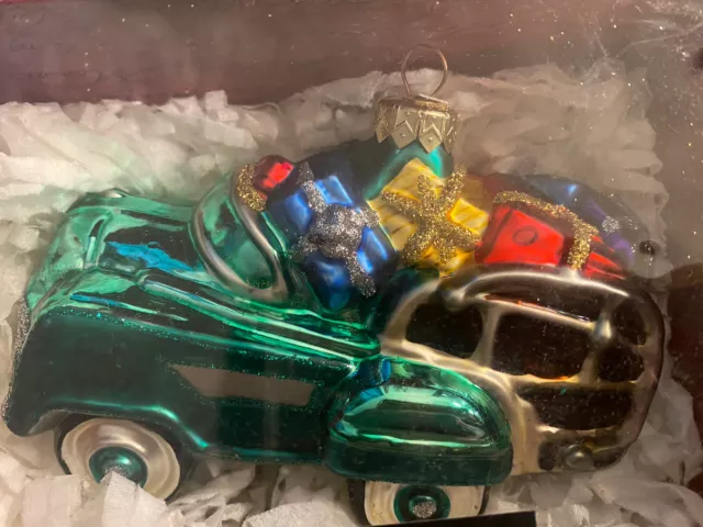 Hallmark 1955 Murray Ranch Wagon Crown Reflections Blown Glass Ornament 1999