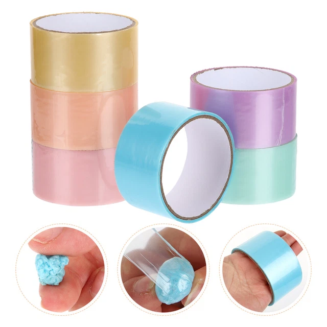 6 rollos cinta adhesiva de bola juguetes inquietantes cintas adhesivas de colores hágalo usted mismo juguete sensorial regalo