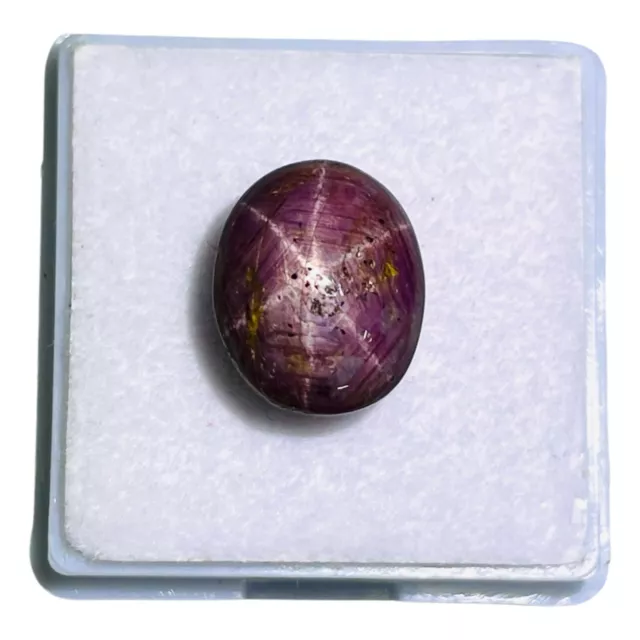 11.30 Cts Unheated Natural Star Ruby Oval Cabochon Ring Size Loose Gemstone 3