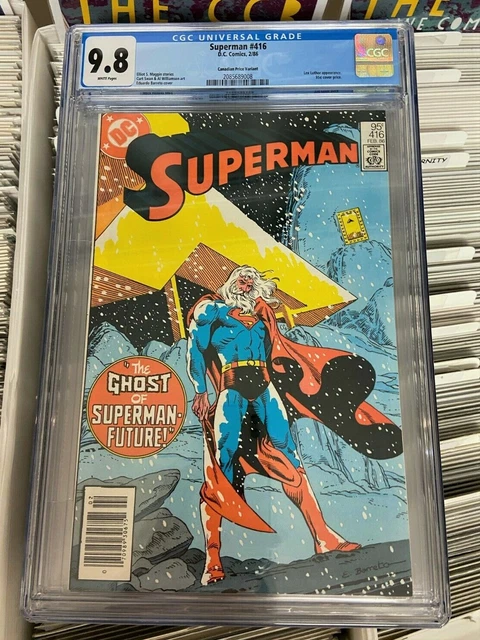 Superman #416 CGC 9.8 NM/MT Canadian Newsstand Price Variant Rare Highest Graded