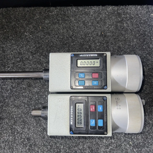 Two - Mitutoyo 164-135 And 164-136 Micrometer Head. (0-50 mm, 0.001mm)