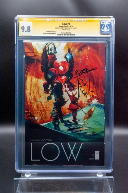 Low #1 CGC SS 9.8 WP Signed & Sketched Greg Tocchini Image Comics 2014