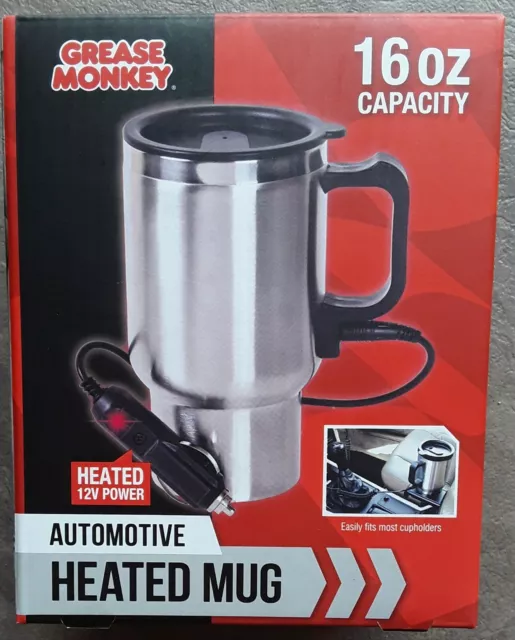 Grease Monkey 16 oz. 12V Power Automotive Heated Mug - NEW