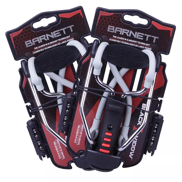 Barnett BLACK WIDOW  Slingshot Catapult FREE Steel .38 Ammo x 2