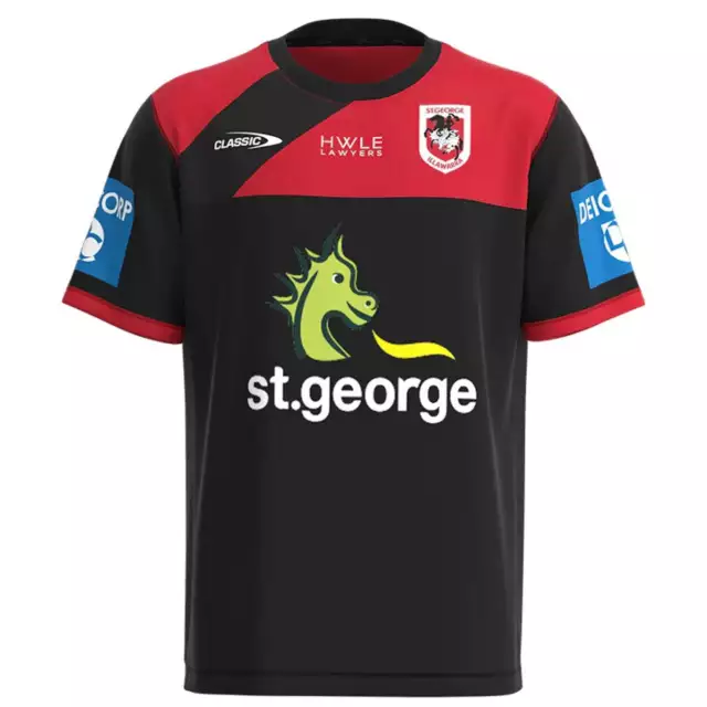St George Illawarra Dragons 2023 Men's Training Tee NRL Rugby League by Classic