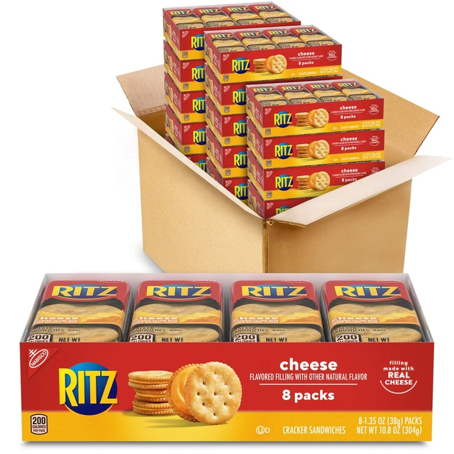 RITZ CHEESE SANDWICH Crackers, 112 - 1.38 oz Snack Packs (14 Boxes) £66 ...