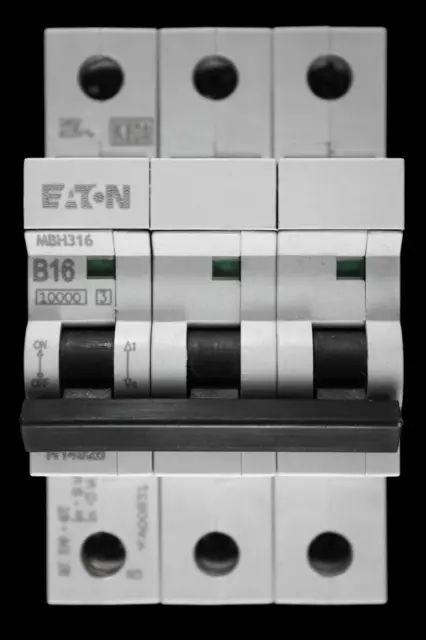 EATON MEM 16 AMP CURVE B 10kA TRIPLE POLE MCB CIRCUIT BREAKER MBH316