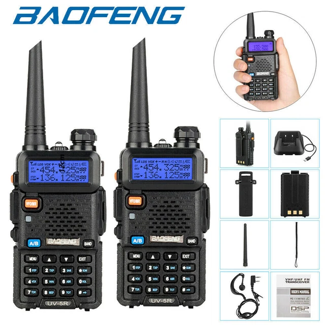 1/2 PCS Baofeng UV-5R Walkie Talkie Dual Band UHF VHF Ham FM Two Way Radio
