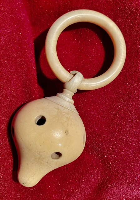 Ancien jouet personnage rare hochet meunier celluloïd an 30 SNF SIC Petitcollin