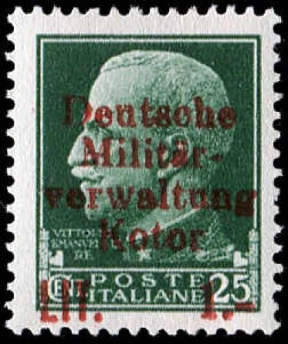Deutsche Besetz.II.WK Kotor, 1944, 1-6 X, postfrisch