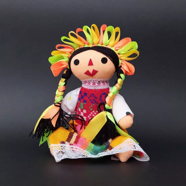 Gorgeous Otomi Cloth Doll (Lele). Mexican Folk Art.