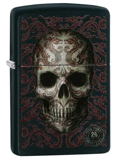 Zippo Feuerzeug Anne Stokes Skull Totenkopf 60003115 in Zippobox