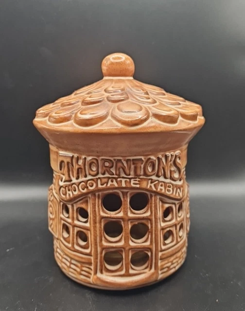 VINTAGE THORNTONS CHOCOLATE Kabin Ceramic Toffee Money Box With Stopper