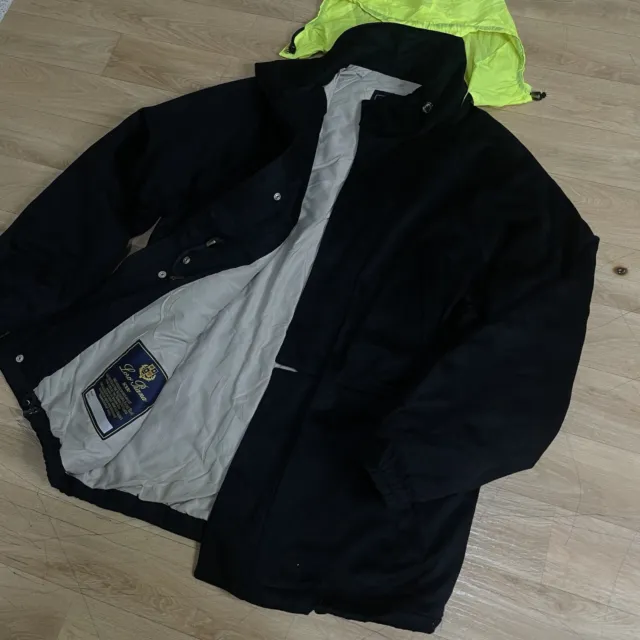 Loro Piana ICER Storm System Coat jacket 100% CASHMERE Hooded men BLACK Size L