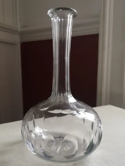 Antique Victorian? Edwardian? Decanter Table Carafe Wine Water Panel Cut Glass