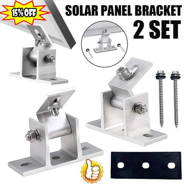 GLIESE 2x Solarmodul Halterung - Aluminium Montageset Für Flachdach & Trapezblech