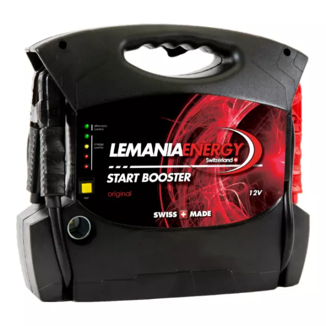 Lemania Start Booster Litio Aiuto Powerbank Autostarter Cavo D'Avviamento 2500A 3