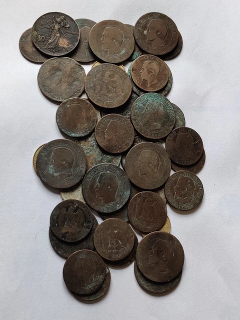 Lot De 50 Monnaies Usees