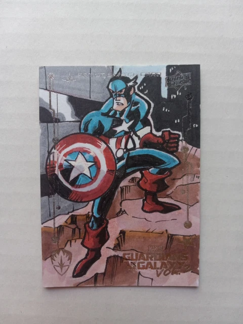 2016 Upper Deck Marvel Sketch Card 1 Of 1 Captain America