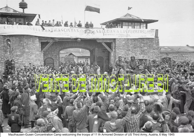 WW 2 - Libération du camp de Mauthausen-Gusen le 6 Mai 1945- affiche plastifié