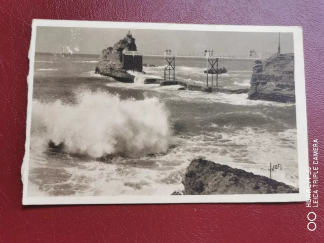 CPA - 64 - BIARRITZ - Le Rocher de la Vierge par grosse mer