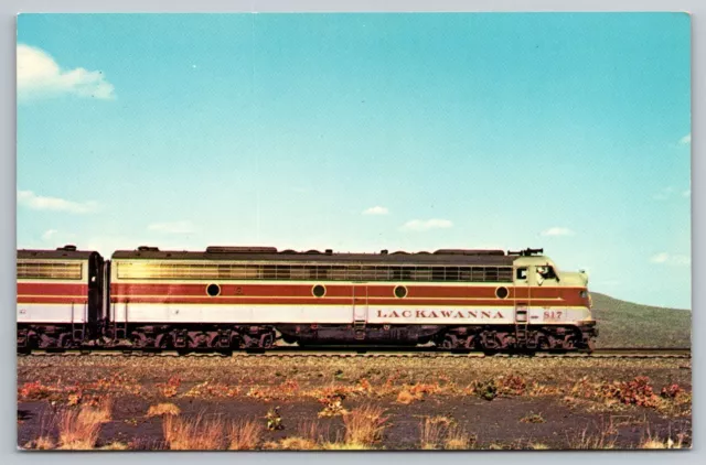 Postcard A 324, Lackawanna Railroad 817, Electro-Motive passenger locomotive