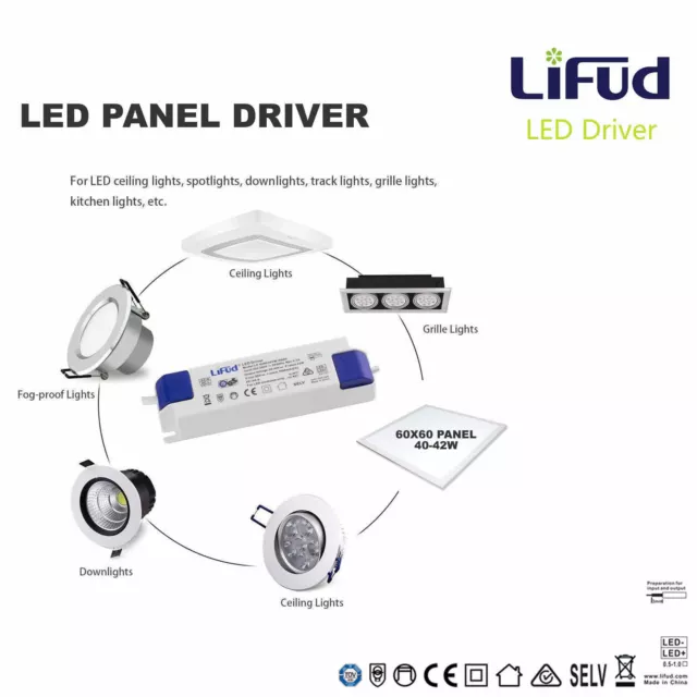 40W LED Power Driver Transformer LIFUD Panel Light Power Supply