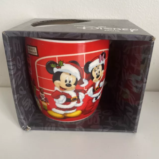 Disney Mickey & Minnie Ceramic Coffee Tea Mug Mickey's Christmas Workshop 400 ml