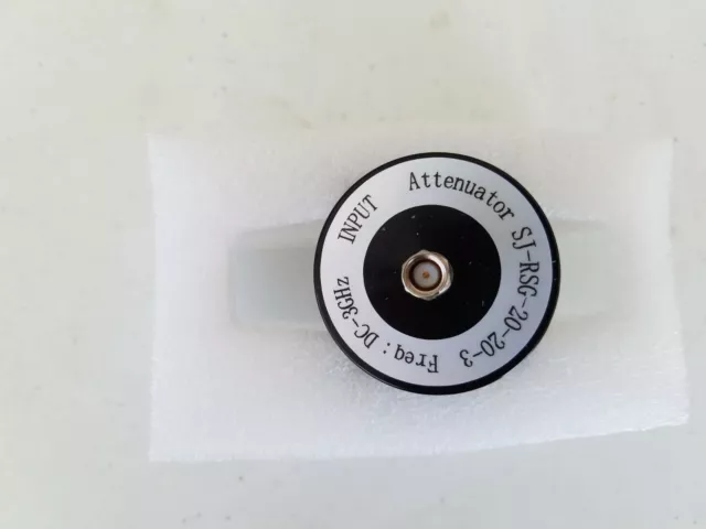 RF Coaxial Attenuator, 20 dB, DC - 3 GHz, 20 Watts, SMA Male to SMA Female