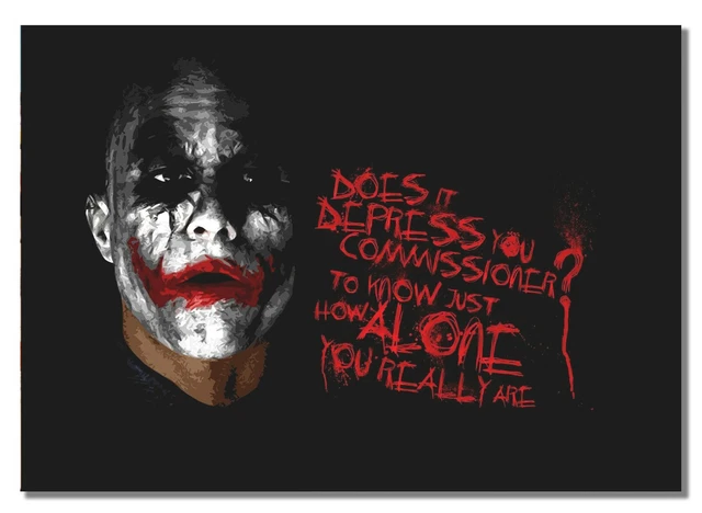 Heath Ledger Batman Dark Knight Film Joker Citation Effrayante Mechant Affiche De Film Eur 10 21 Picclick Fr