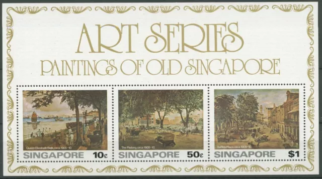 Singapur 1976 Gemälde von Alt-Singapur Block 8 postfrisch (C8690)