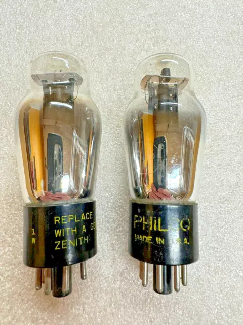 SYLVANIA 6J5G Matching Pair Preamp Tubes Excellent