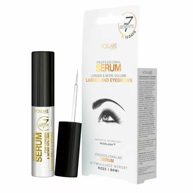 Vollare Sérum pour Cils Eyelashserum Augenbrauenserum Extension de Cils 9 ML