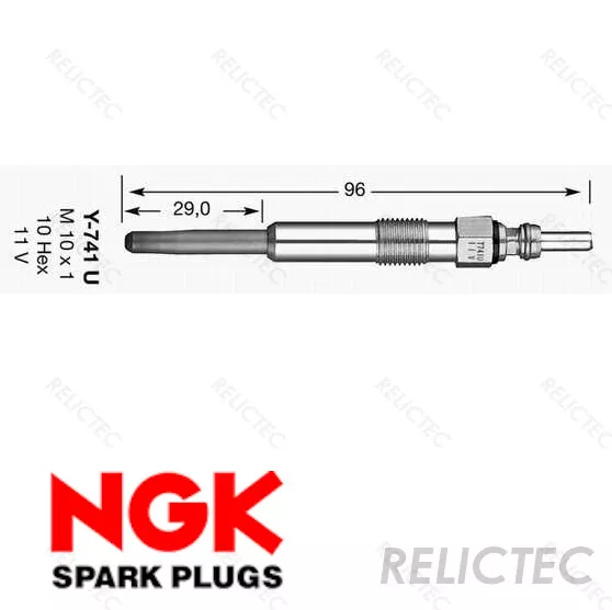 Glow Plug for VW Skoda Seat Audi Jeep Vauxhall Ford Opel Chrysler 1214427