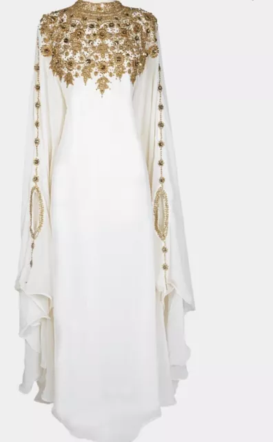 SALE Luxury Bedded Crystal Work Moroccan Dubai Caftan Wedding Bridesmaid Dress01