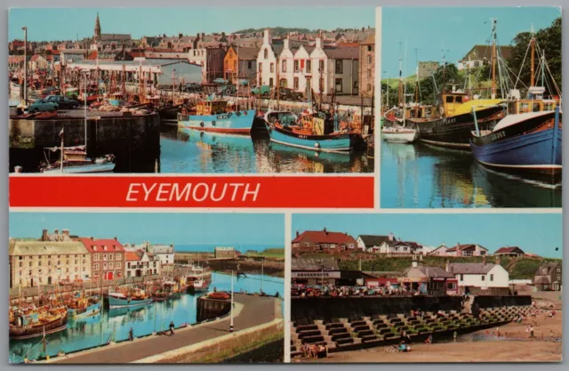 Views of Eyemouth Berwickshire Scotland Postcard Unposted